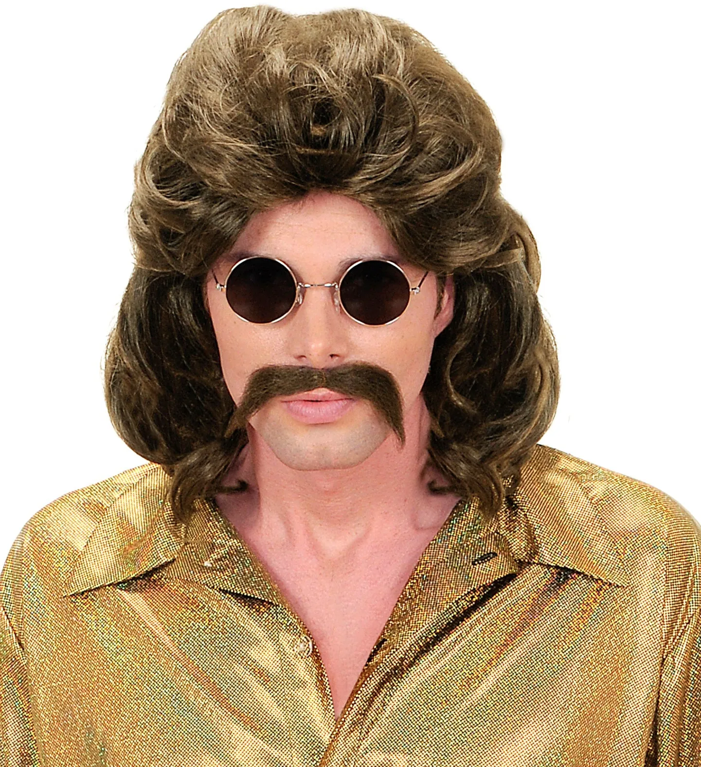 70's Man Wig and Moustache Set