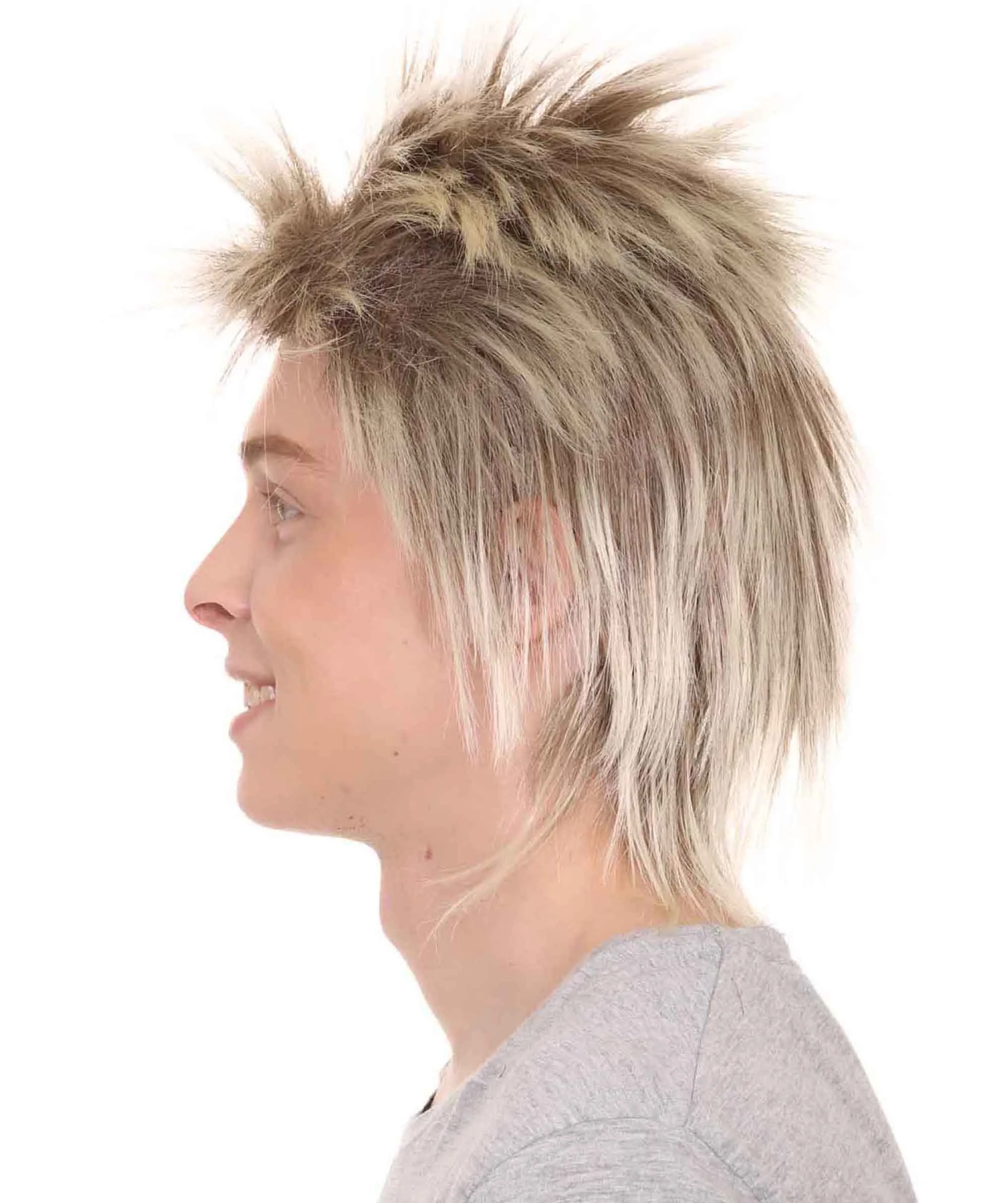 80's Punk Rocker | Blonde Halloween Wig | Premium Breathable Capless Cap