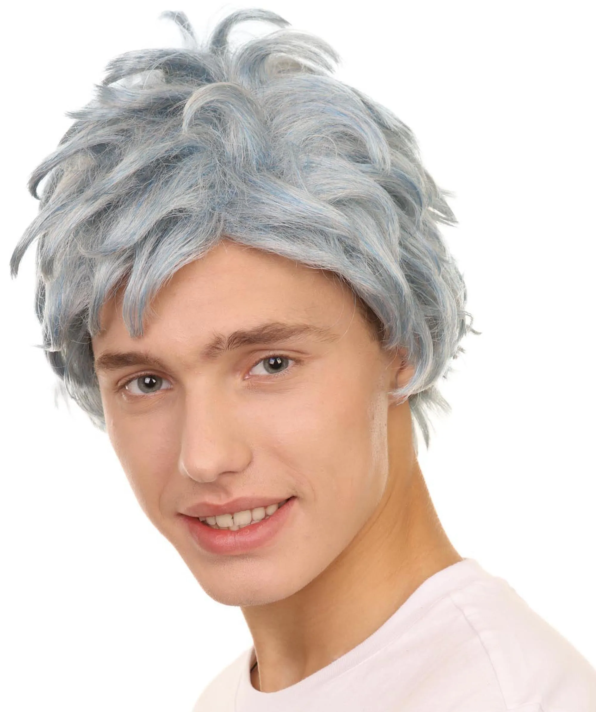 Adult Men's 11" Inch Medium Length Straight Halloween Cosplay Hero Villain Wig, Synthetic Soft Fiber Hair, Perfect for your next Conventiton and Group Anime Party! | HPO