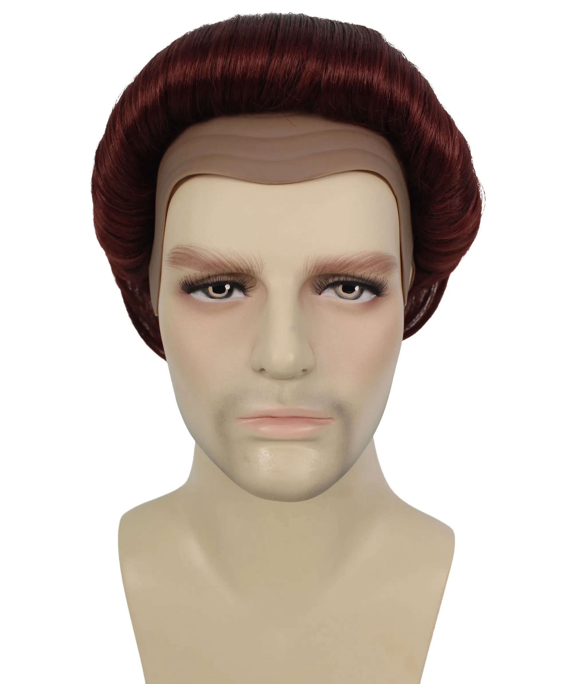 Adult Men's Brown Bald Wig | Perfect for Halloween | Bald Cap Design | Synthetic Fiber