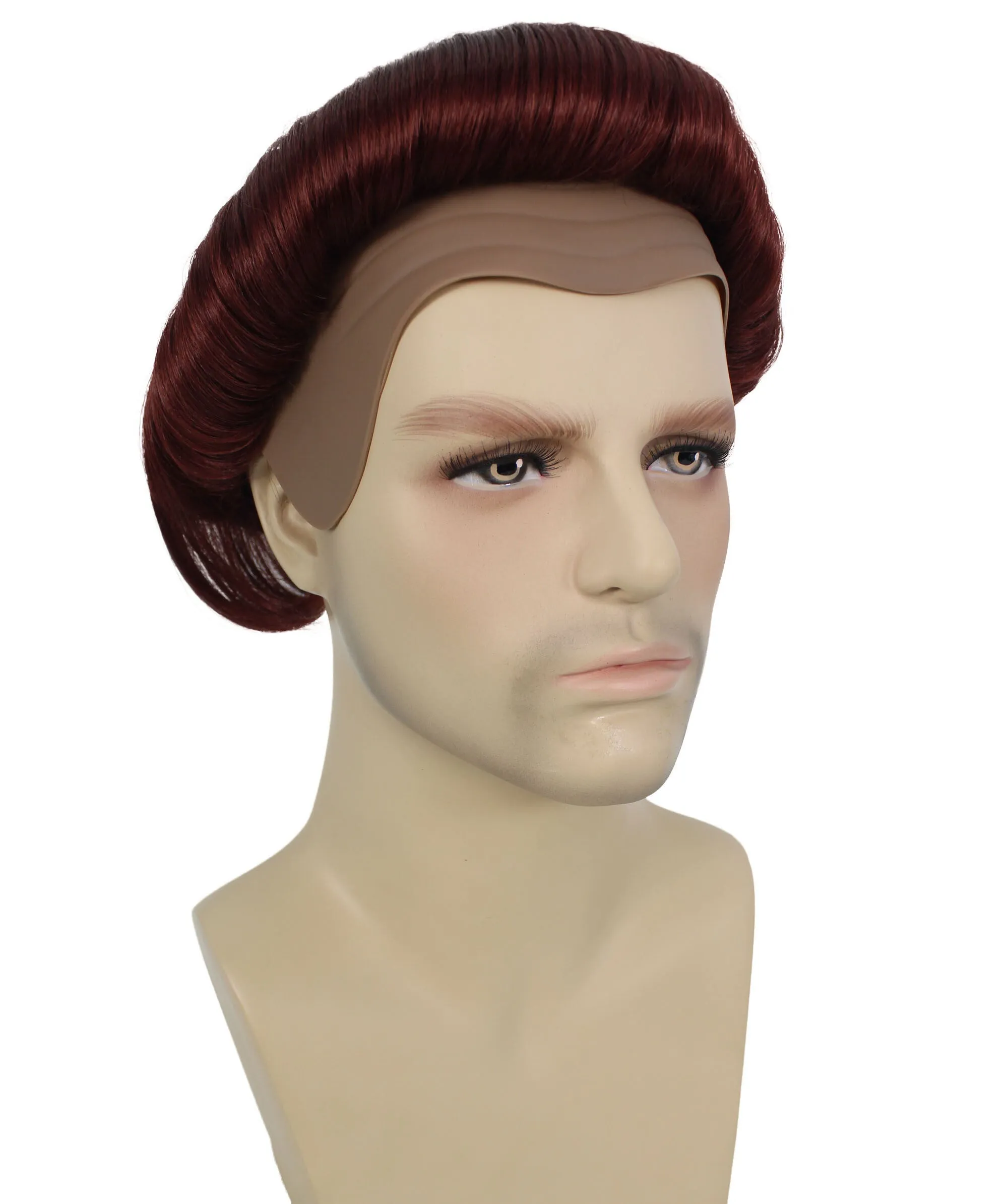 Adult Men's Brown Bald Wig | Perfect for Halloween | Bald Cap Design | Synthetic Fiber