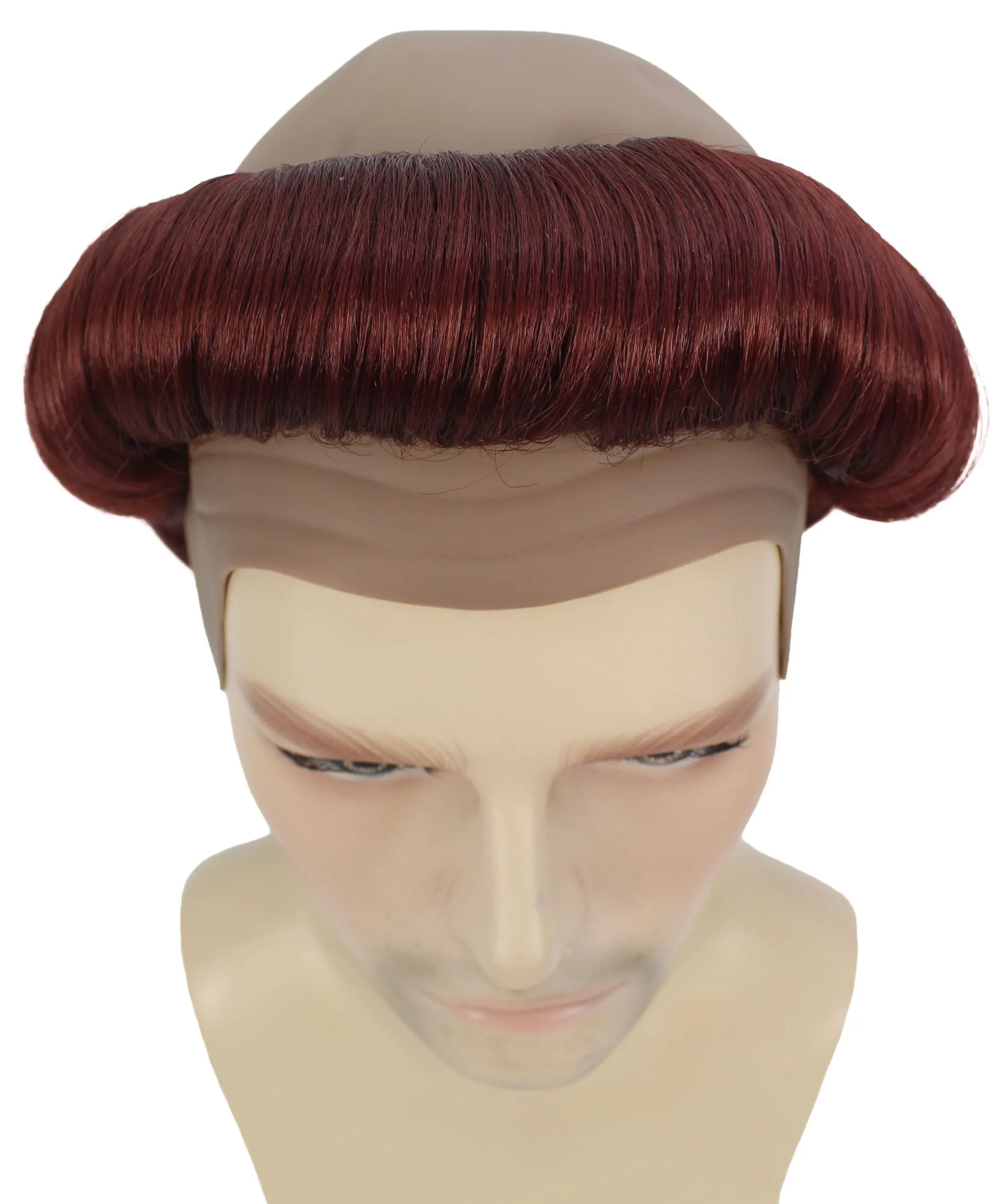 Adult Men's Brown Bald Wig | Perfect for Halloween | Bald Cap Design | Synthetic Fiber