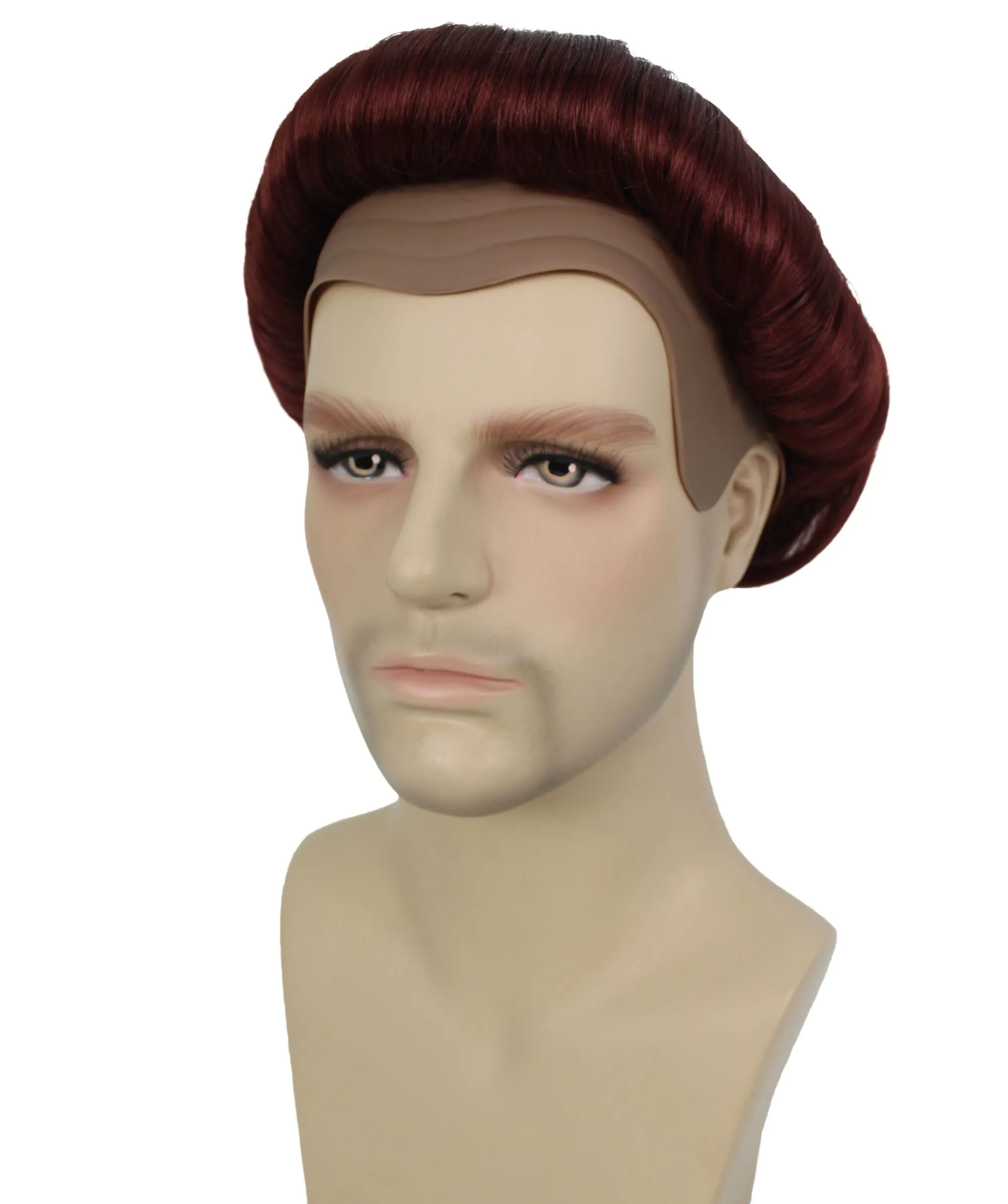 Adult Men's Brown Bald Wig | Perfect for Halloween | Bald Cap Design | Synthetic Fiber