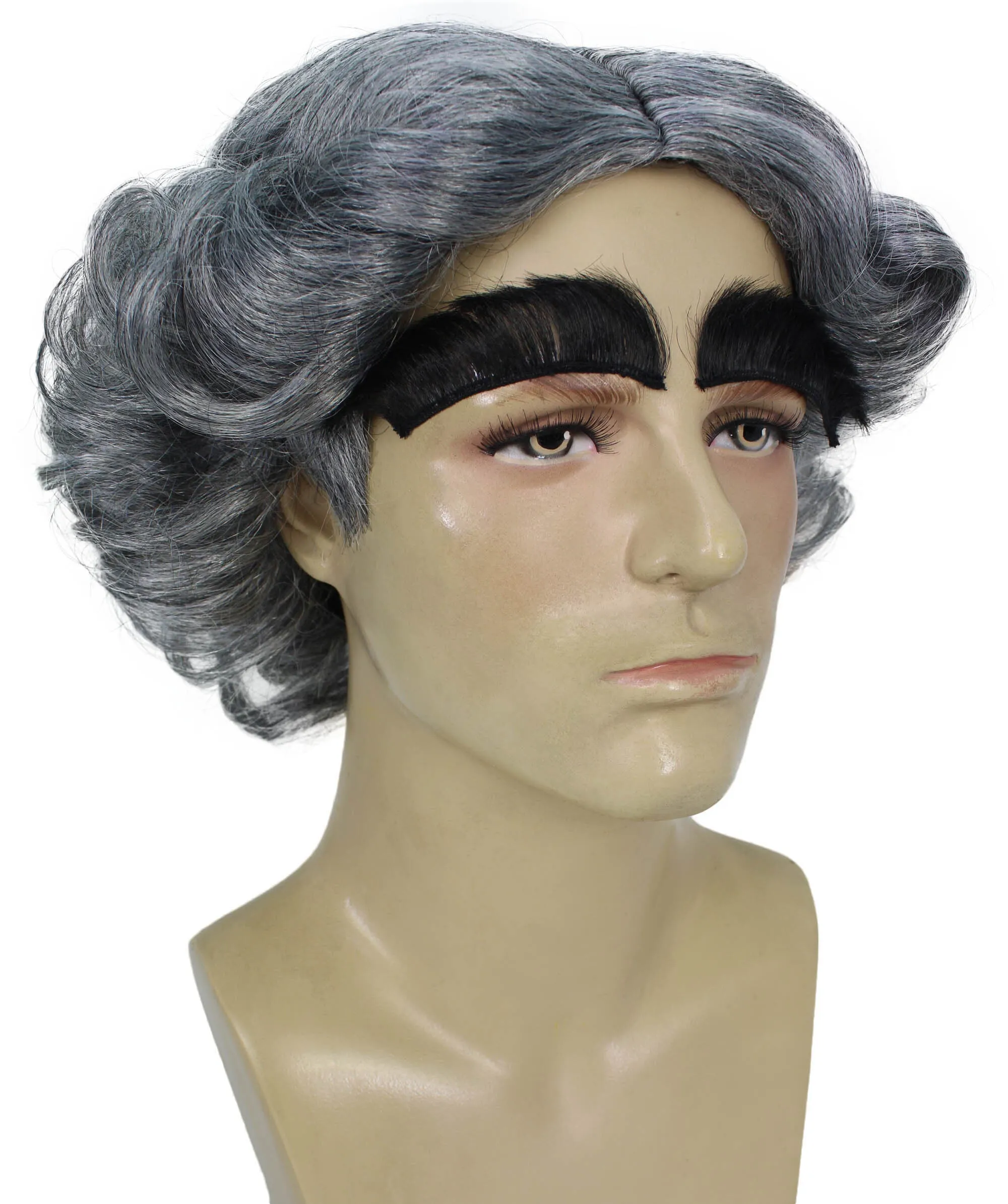 Adult Men's Mayor Christmas Grey Wig | Perfect for Halloween | Synthetic Fiber | Perfect for Halloween