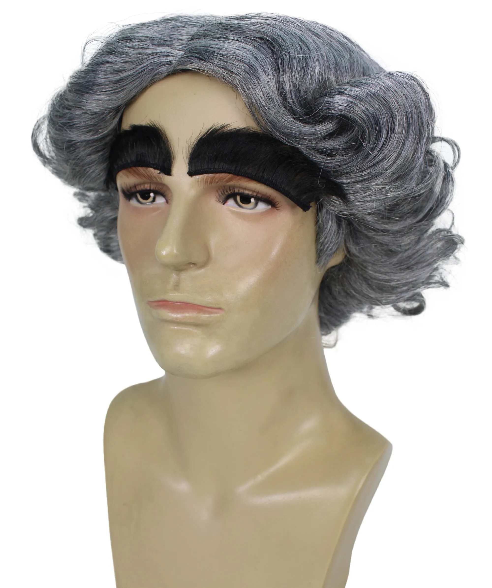 Adult Men's Mayor Christmas Grey Wig | Perfect for Halloween | Synthetic Fiber | Perfect for Halloween