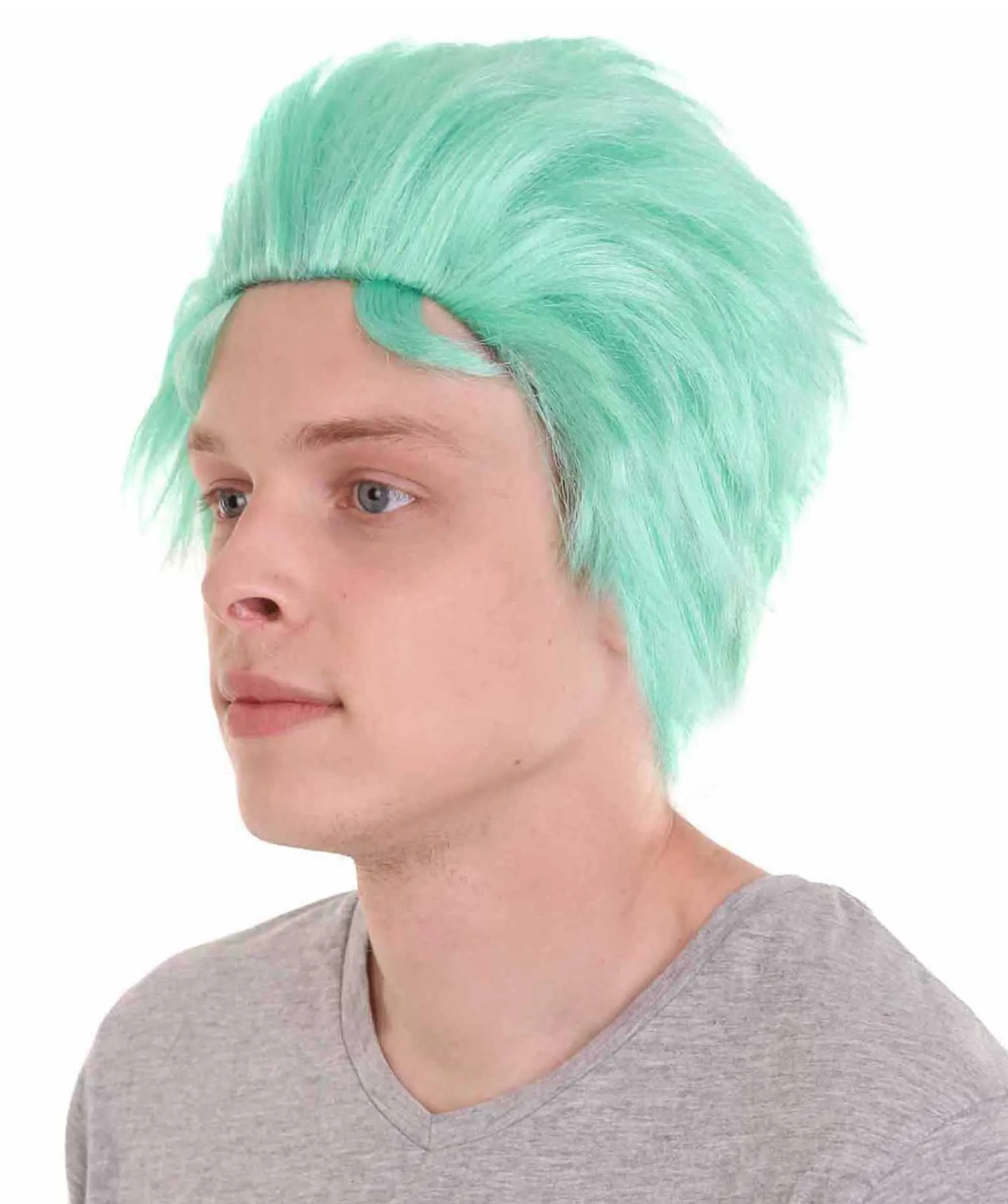 Adult Men's Pirate Anime Men's Wig | Greenish Multiple Color Options Cosplay Halloween Wig | Premium Breathable Capless Cap