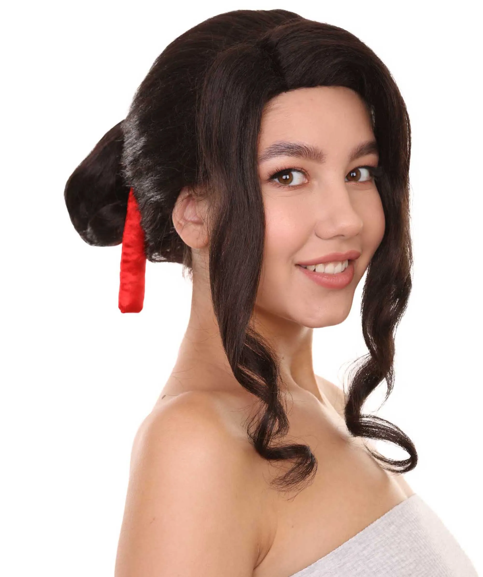 Adult Women's 14" Inch Medium Length Halloween Cosplay Demon King Costume Wig, Synthetic Soft Fiber Hair, Perfect for your next Festival and Group Anime Party! | HPO