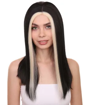 Adult Women's 18" Inch Long Length Straight 4x4 Lace Front Natural Black Blonde Highlight Icon Beauty Wig, 100% Heat Resistant Fibers, Perfect for your Everyday Wear and Styling to your Expectations | Nunique