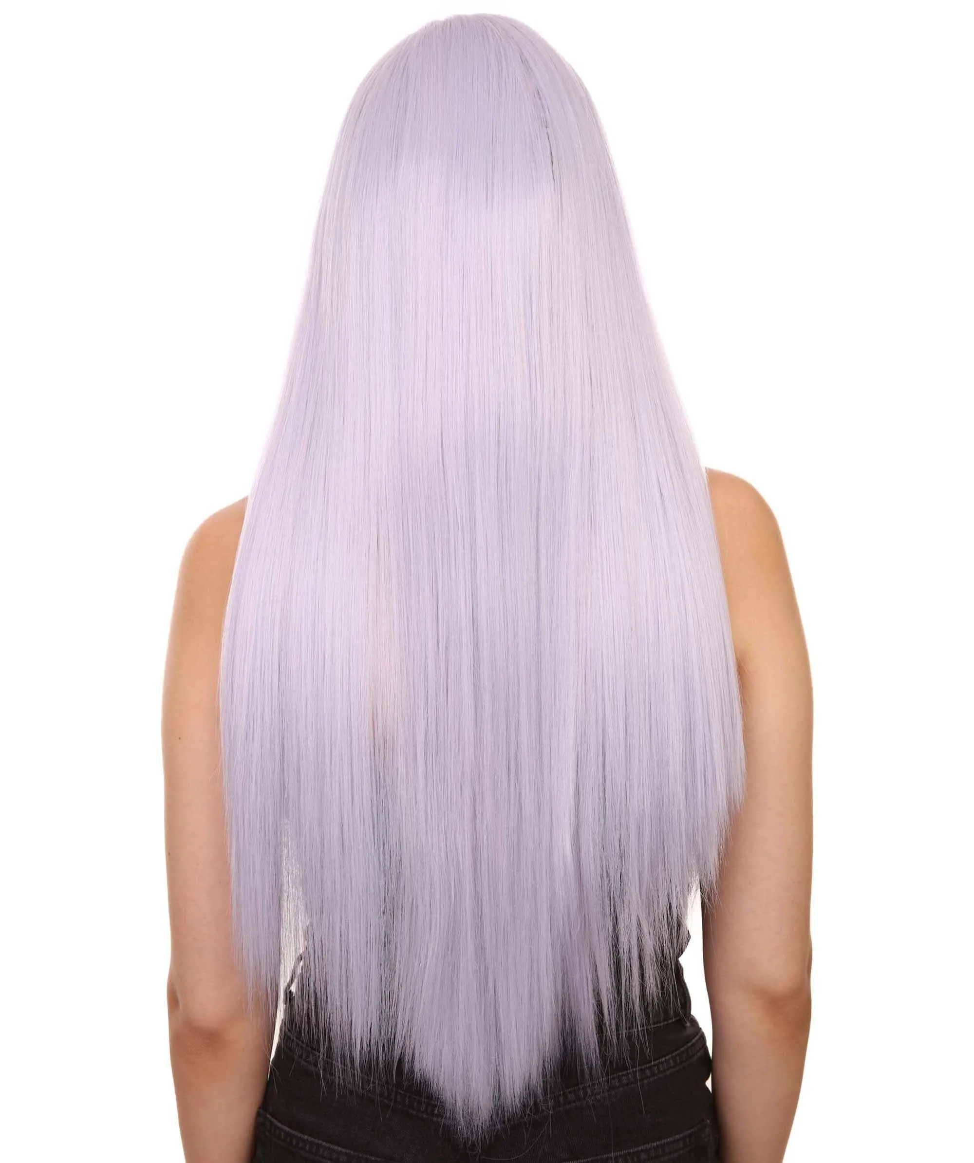 Adult Women's 29" Inch Long Length Straight 360 Lace Front Natural Platinum Silver Hairline Beauty Wig, 100% Heat Resistant Fibers, Perfect for your Everyday Wear and Styling to your Expectations! | Nunique