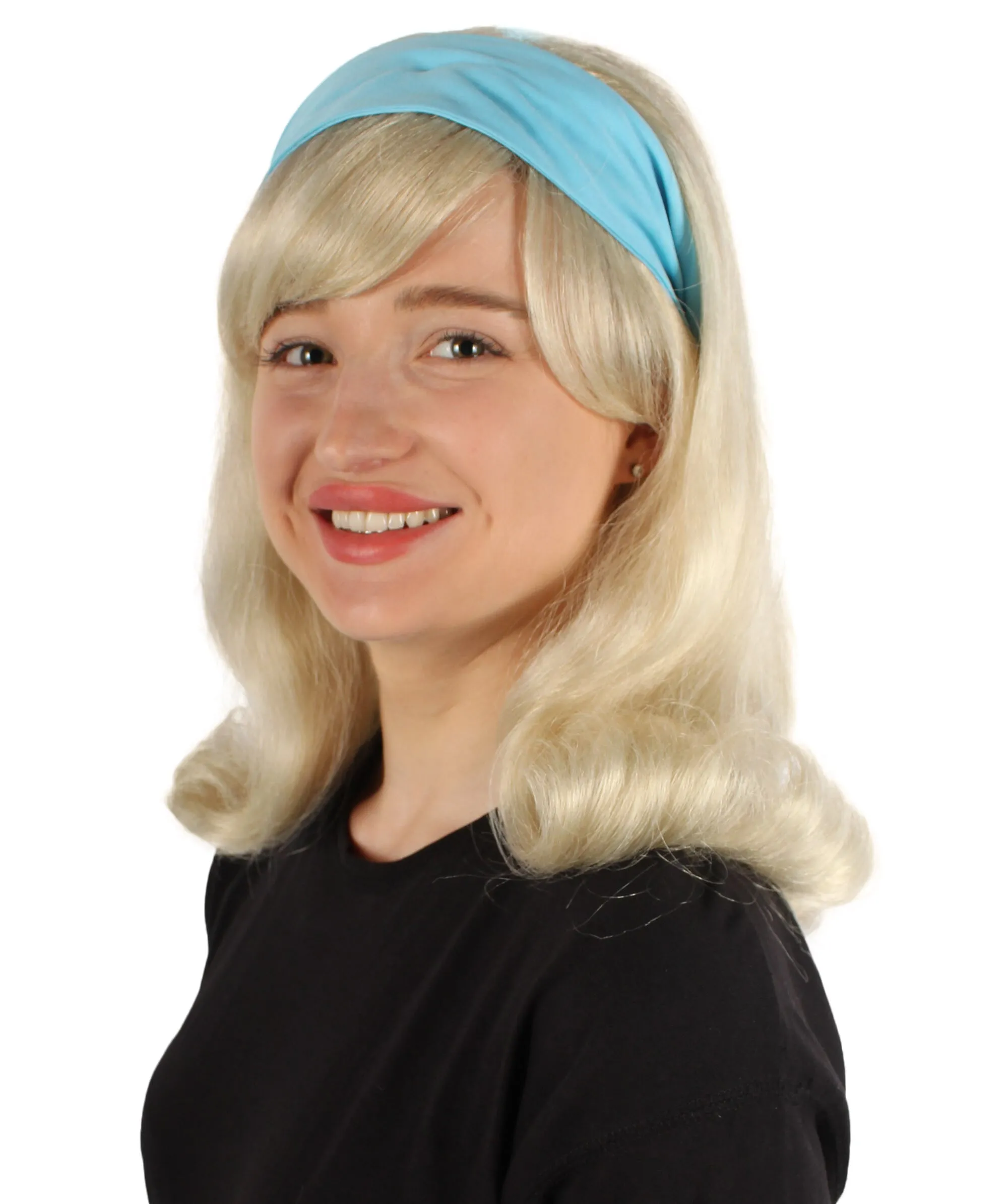 Adult Women's TV/ Movie Animated Pretty Doll Wig | Blonde| Best for Halloween | Flame-retardant Synthetic Fiber