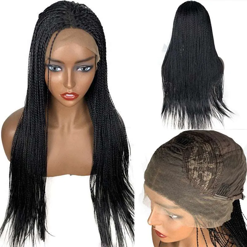 Black 13x6 Braided Synthetic Lace Front