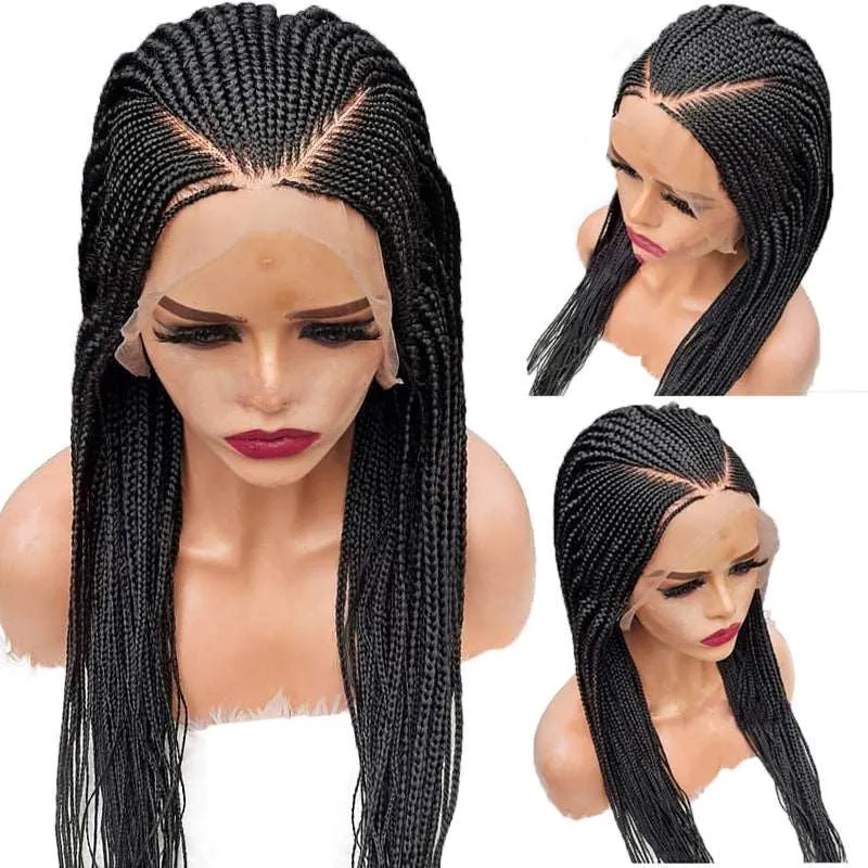 Black 13x6 Braided Synthetic Lace Front