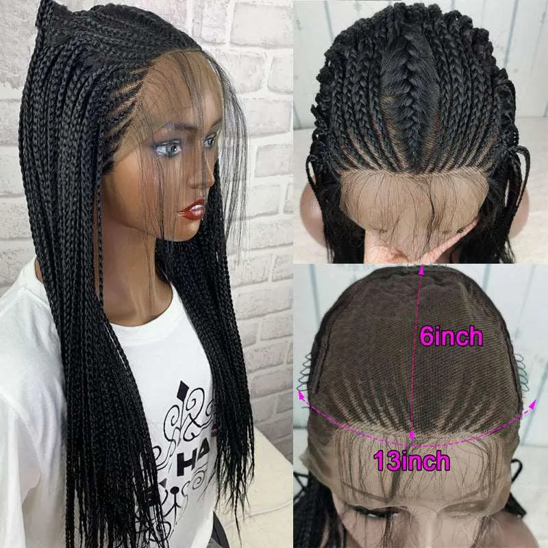 Black 13x6 Braided Synthetic Lace Front