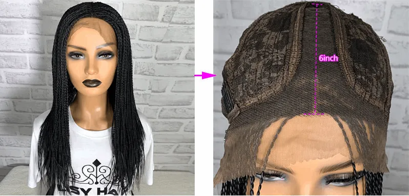 Black 13x6 Braided Synthetic Lace Front