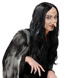 Black Amelia Witch Wig Long