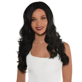 Black Long Glam Wig |  1ct