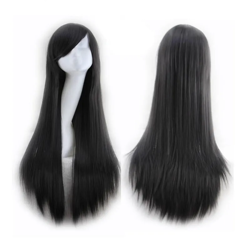 Black Long Straight Cosplay Wig