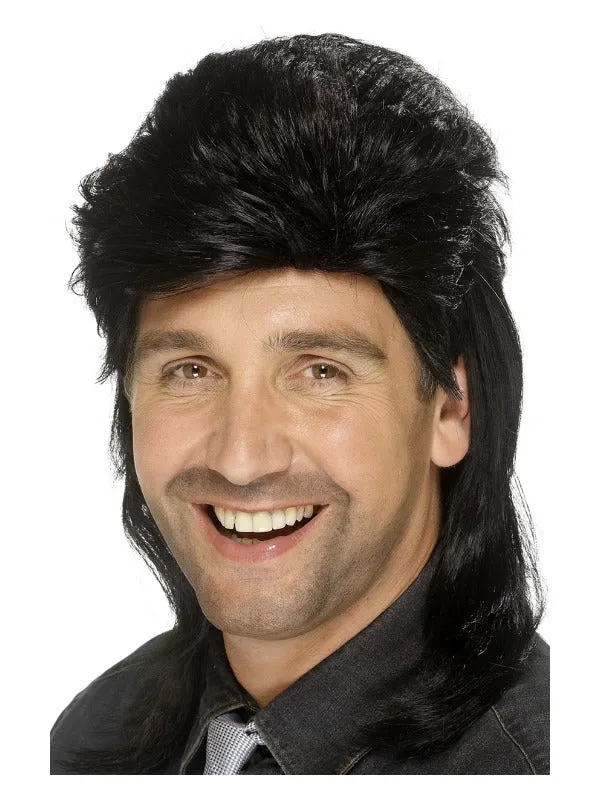 Black Mullet Wig