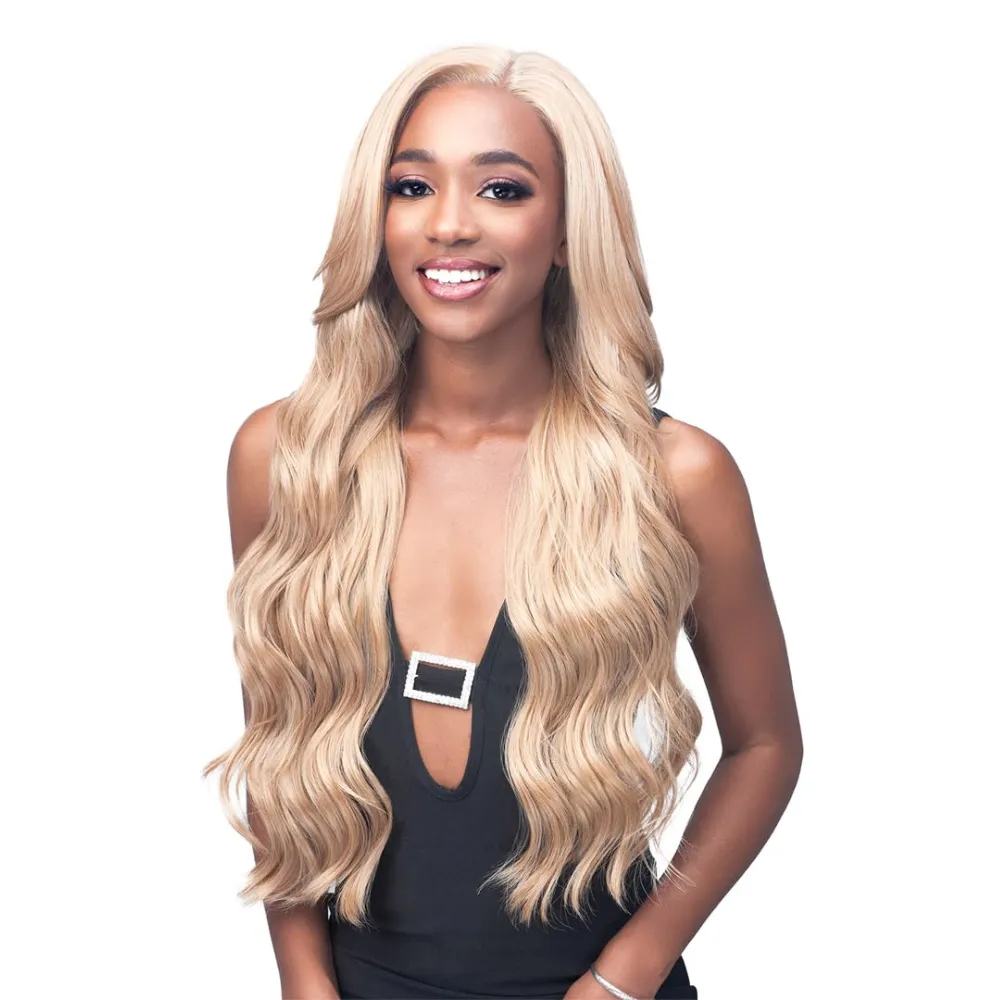 Bobbi Boss Glueless Invisible Lace Human Hair Blend Wig #MBLF005 Antonia