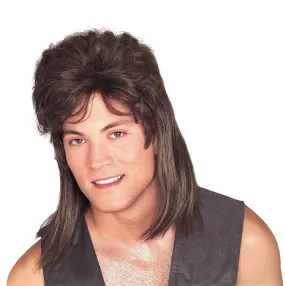 Brown Mullet Adult Wig