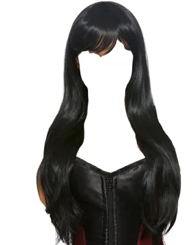 Dreamgirl Long Straight Layered Wig Black