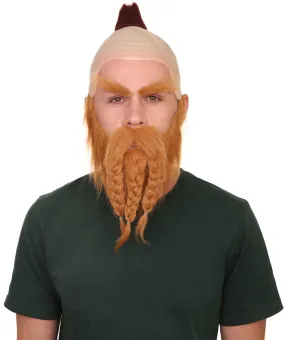 Dwarf Warrior Mens Wig | Full Beard and Moustaches Set Wig