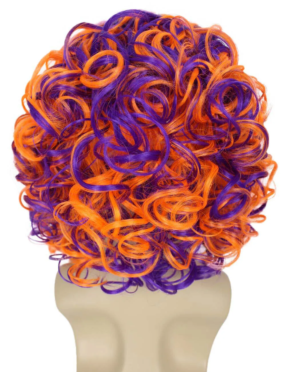 HPO Adult Men’s Multicolor color clown wigs, perfect for Halloween, Flame-retardant synthetic fiber