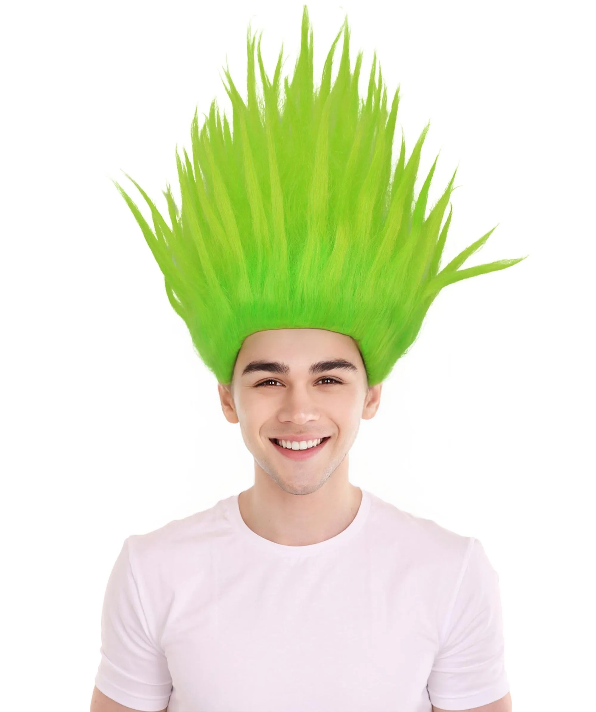 HPO Adult Men's Tv Musical Movie Multiple Troll Wig, Cosplay Wig, Flame-retardant Synthetic Fiber