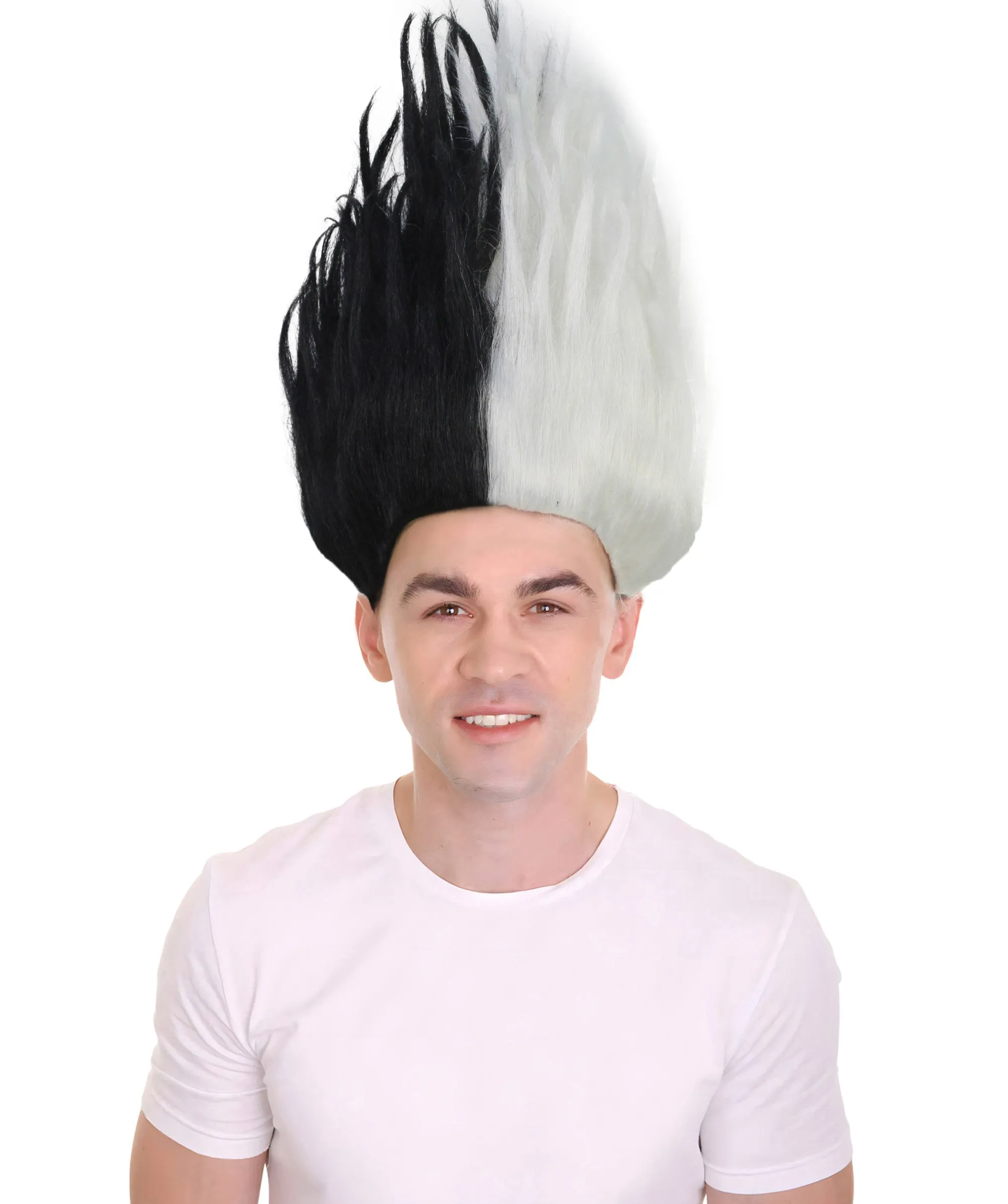 HPO Adult Men's Tv Musical Movie Multiple Troll Wig, Cosplay Wig, Flame-retardant Synthetic Fiber