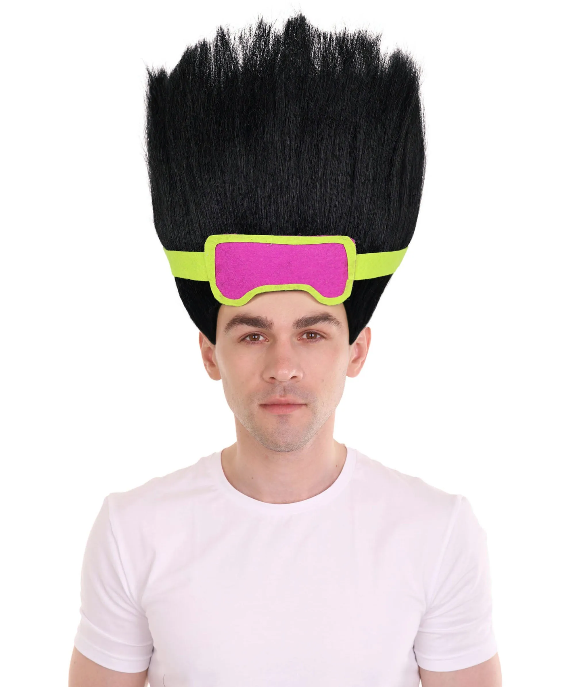 HPO Adult Men's Tv Musical Movie Troll Multiple Color Options  Spiky Wig I Cosplay Wig I Flame-retardant Synthetic Fiber