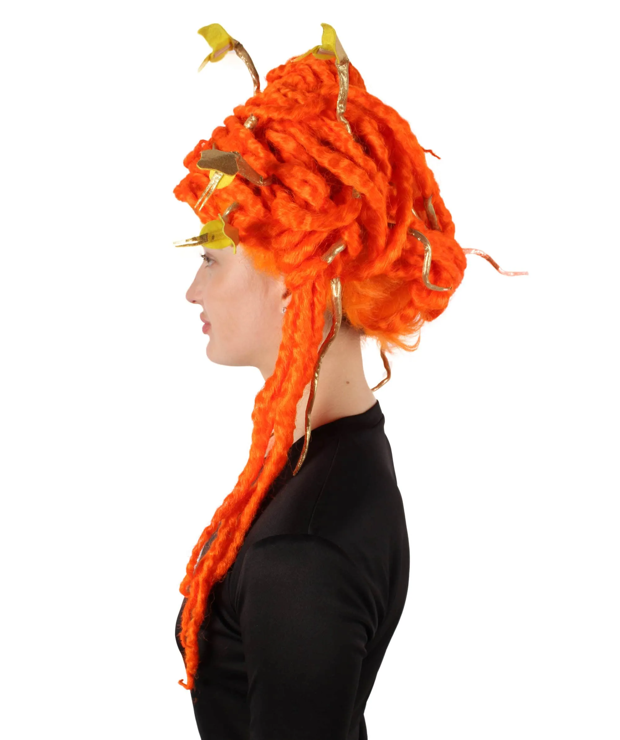 HPO Adult Unisex Greek Mythology Modern Medusa Snake Wig, Multiple Color Options