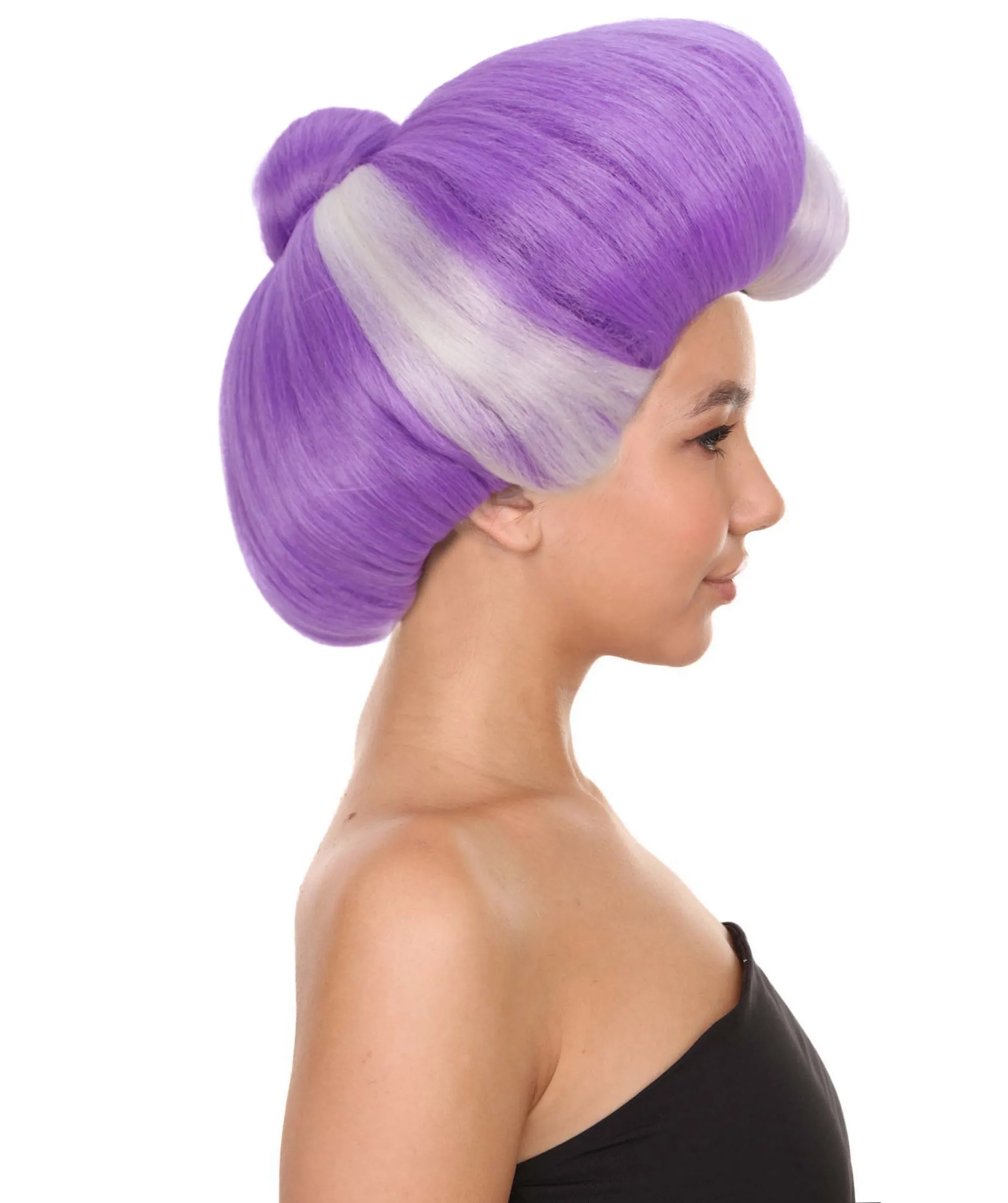 HPO Adult Women Evil Stepmother Heart-shaped Pompadour Multiple color options I Capless Cap Design for Comfort