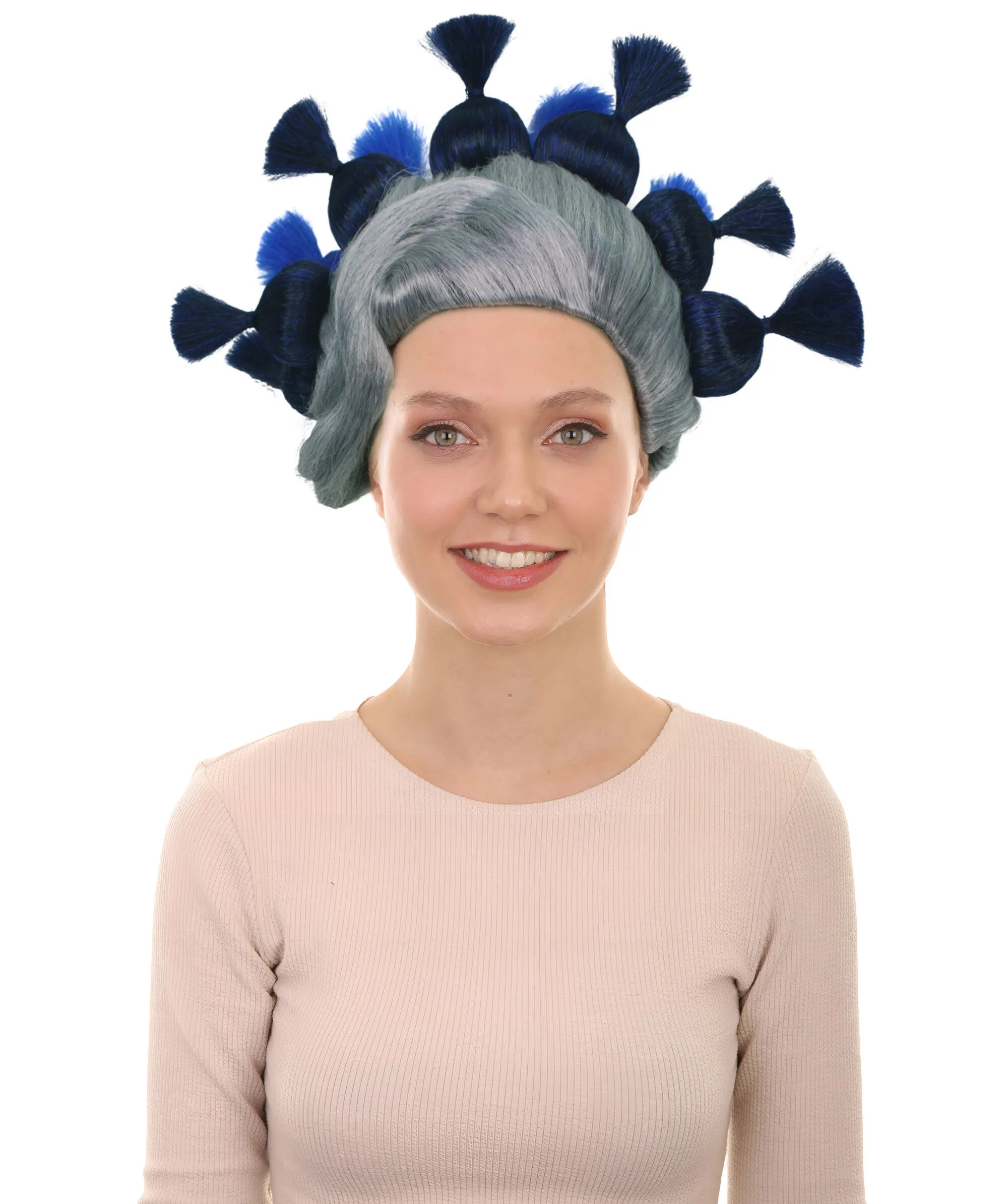 HPO Adult Women's Dramatic Elegant Updo Bun Wig |Multiple color options | Flame-retardant Synthetic Fiber