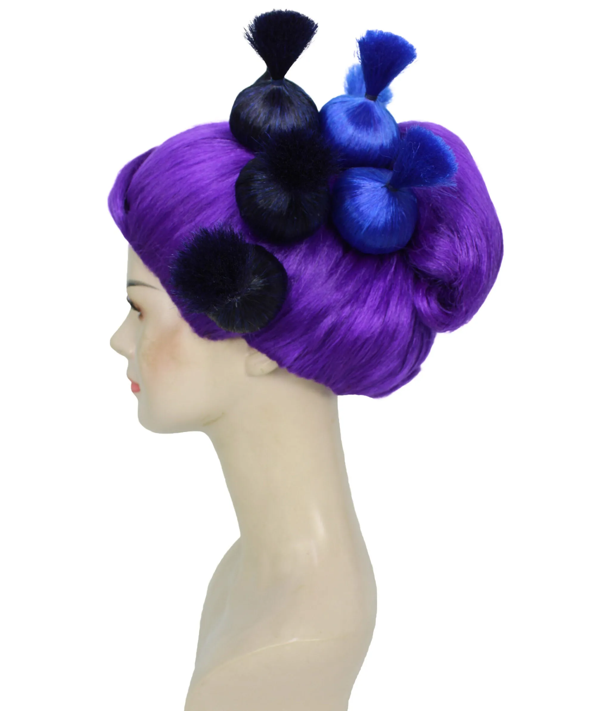 HPO Adult Women's Dramatic Elegant Updo Bun Wig |Multiple color options | Flame-retardant Synthetic Fiber