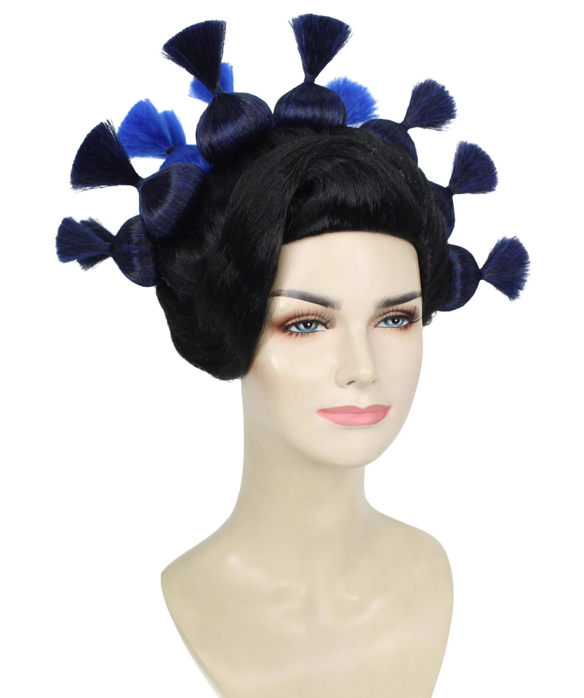 HPO Adult Women's Dramatic Elegant Updo Bun Wig |Multiple color options | Flame-retardant Synthetic Fiber