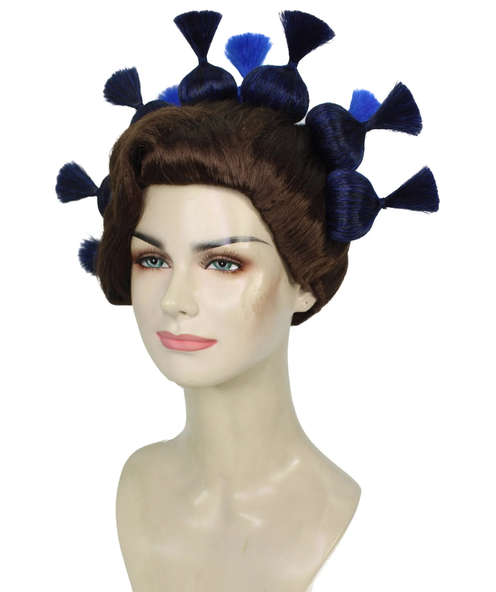 HPO Adult Women's Dramatic Elegant Updo Bun Wig |Multiple color options | Flame-retardant Synthetic Fiber