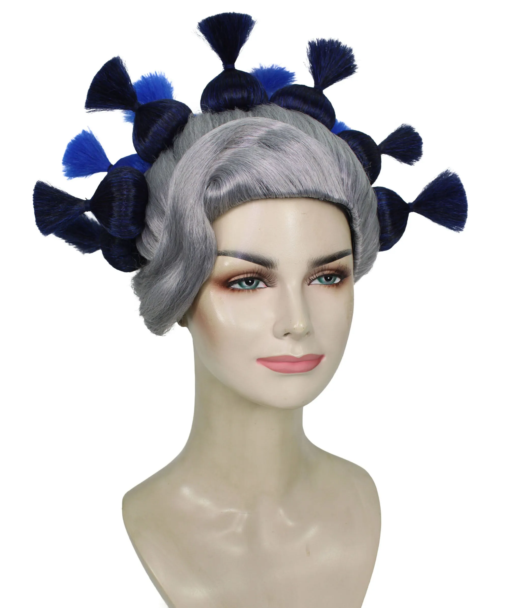 HPO Adult Women's Dramatic Elegant Updo Bun Wig |Multiple color options | Flame-retardant Synthetic Fiber