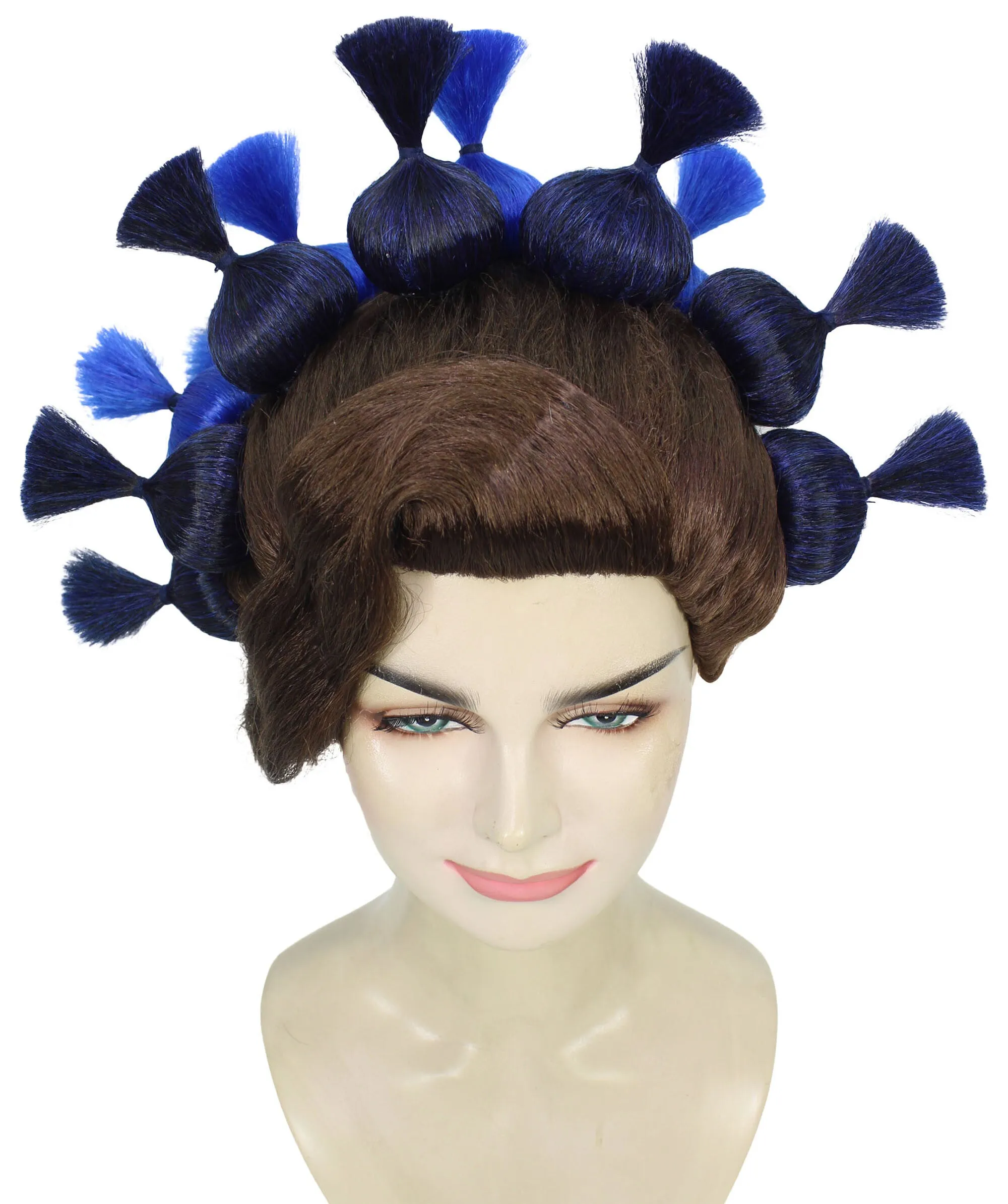 HPO Adult Women's Dramatic Elegant Updo Bun Wig |Multiple color options | Flame-retardant Synthetic Fiber