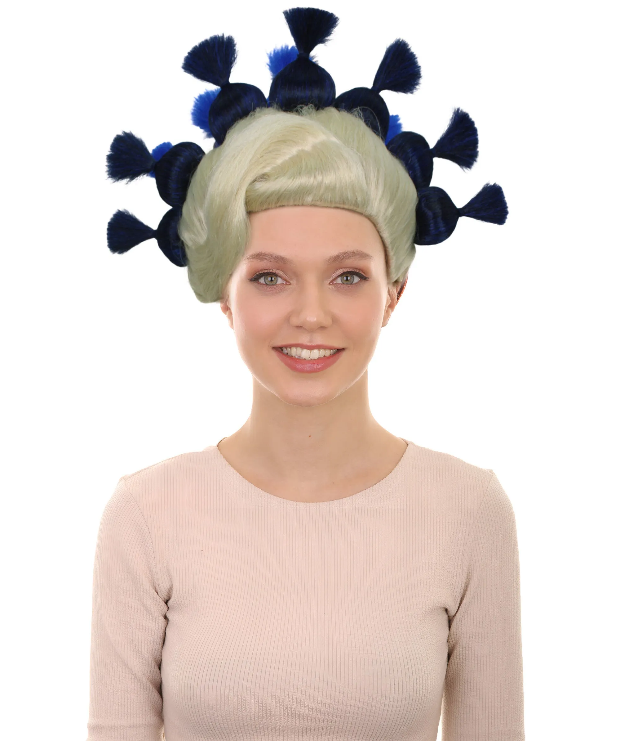 HPO Adult Women's Dramatic Elegant Updo Bun Wig |Multiple color options | Flame-retardant Synthetic Fiber