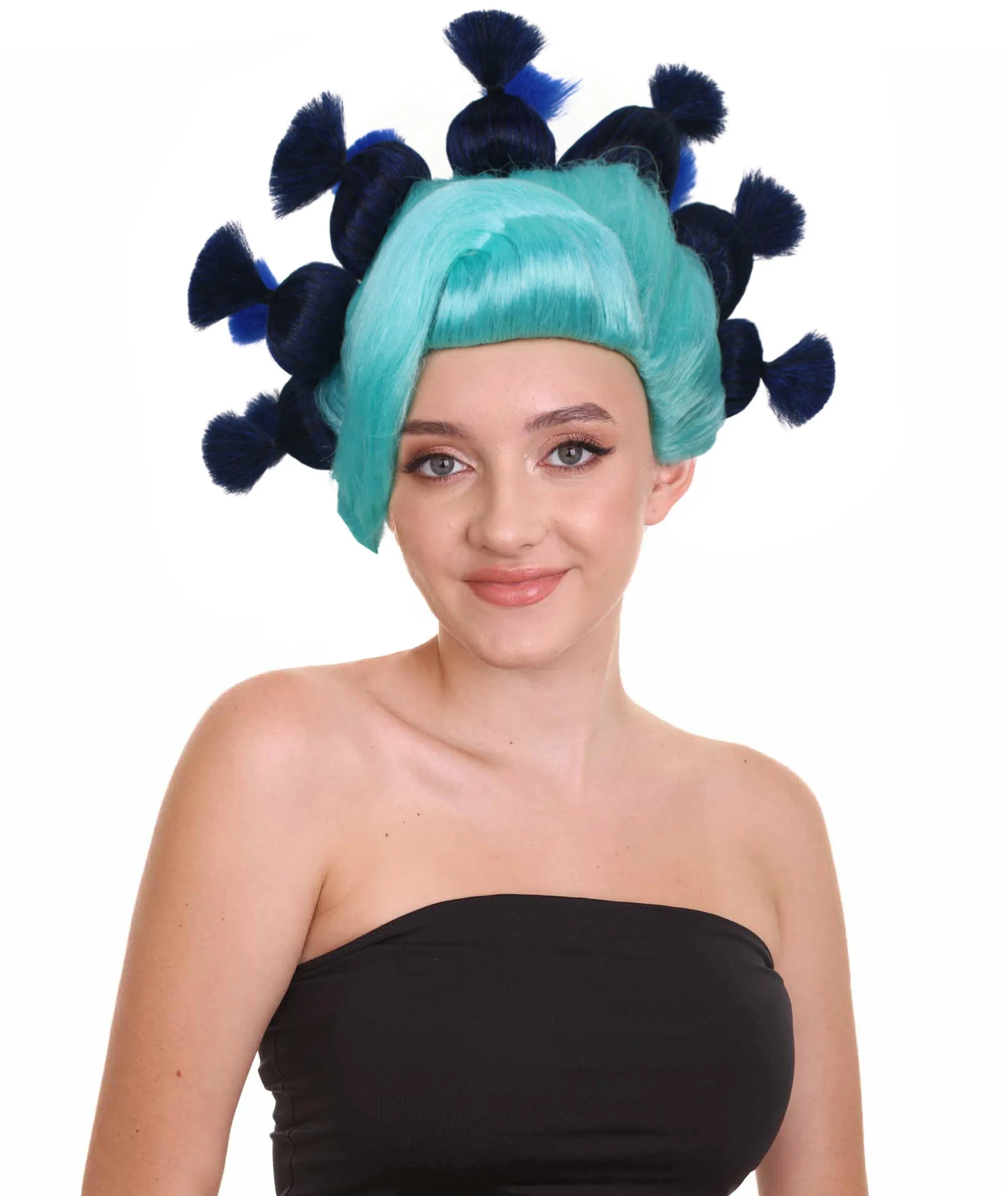 HPO Adult Women's Dramatic Elegant Updo Bun Wig |Multiple color options | Flame-retardant Synthetic Fiber