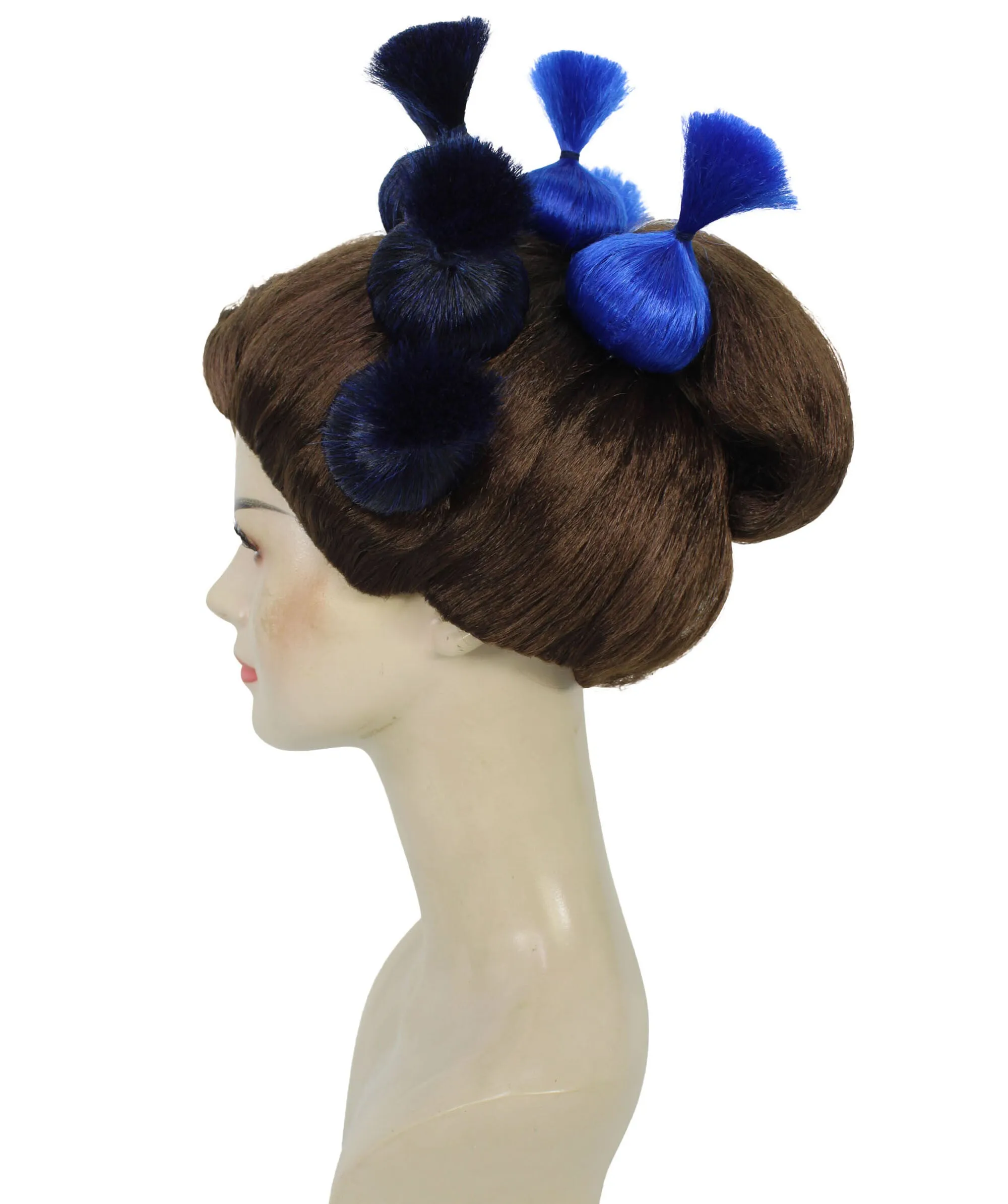 HPO Adult Women's Dramatic Elegant Updo Bun Wig |Multiple color options | Flame-retardant Synthetic Fiber