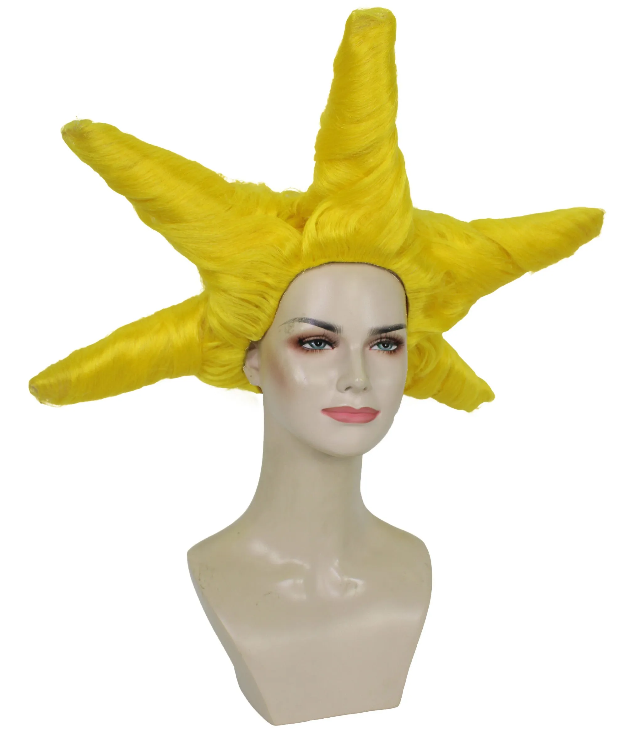 HPO Adult Women's Dramatic Star Shaped Drag Wig I Multiple Color Options I Flame-retardant Synthetic Fiber