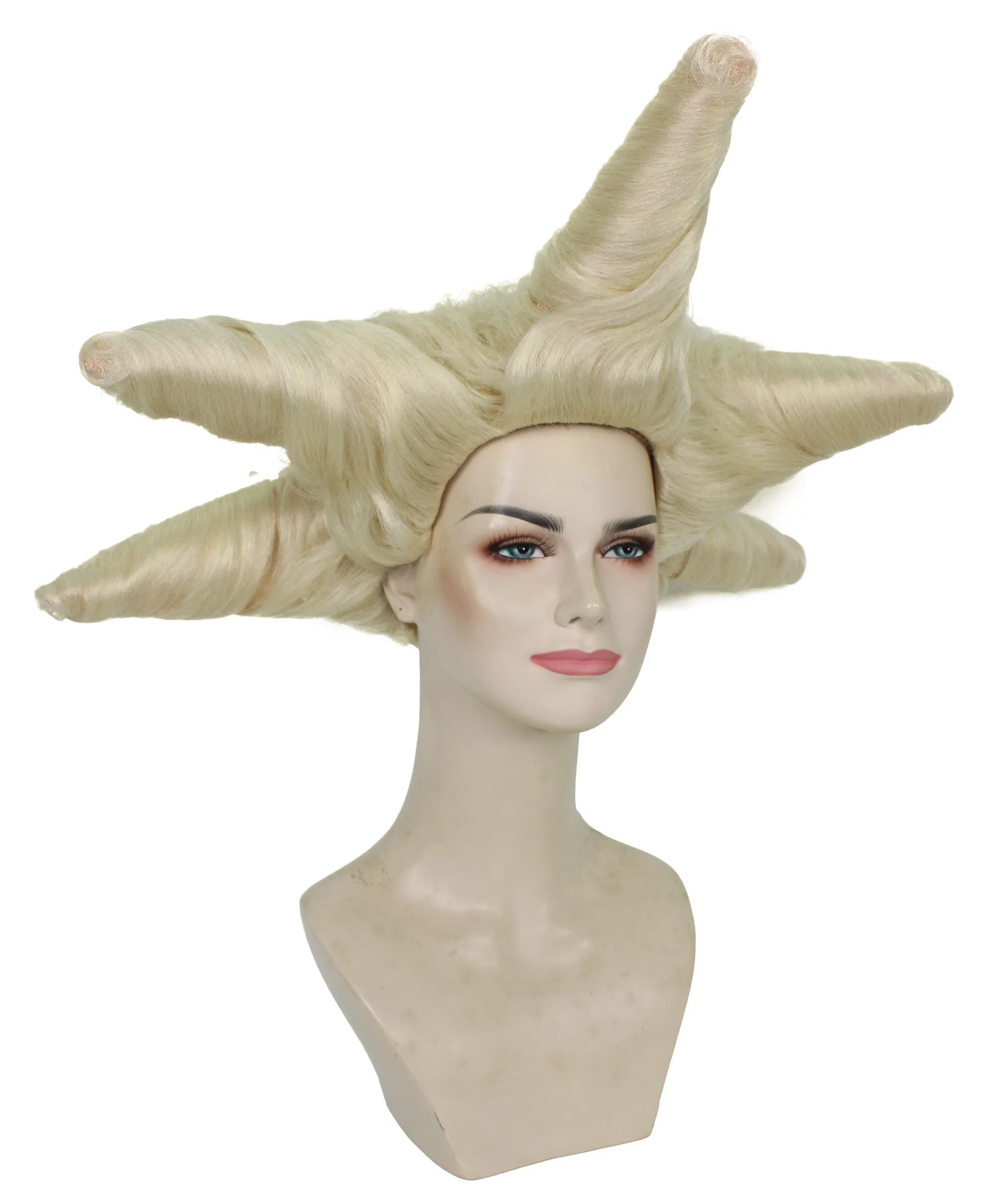 HPO Adult Women's Dramatic Star Shaped Drag Wig I Multiple Color Options I Flame-retardant Synthetic Fiber