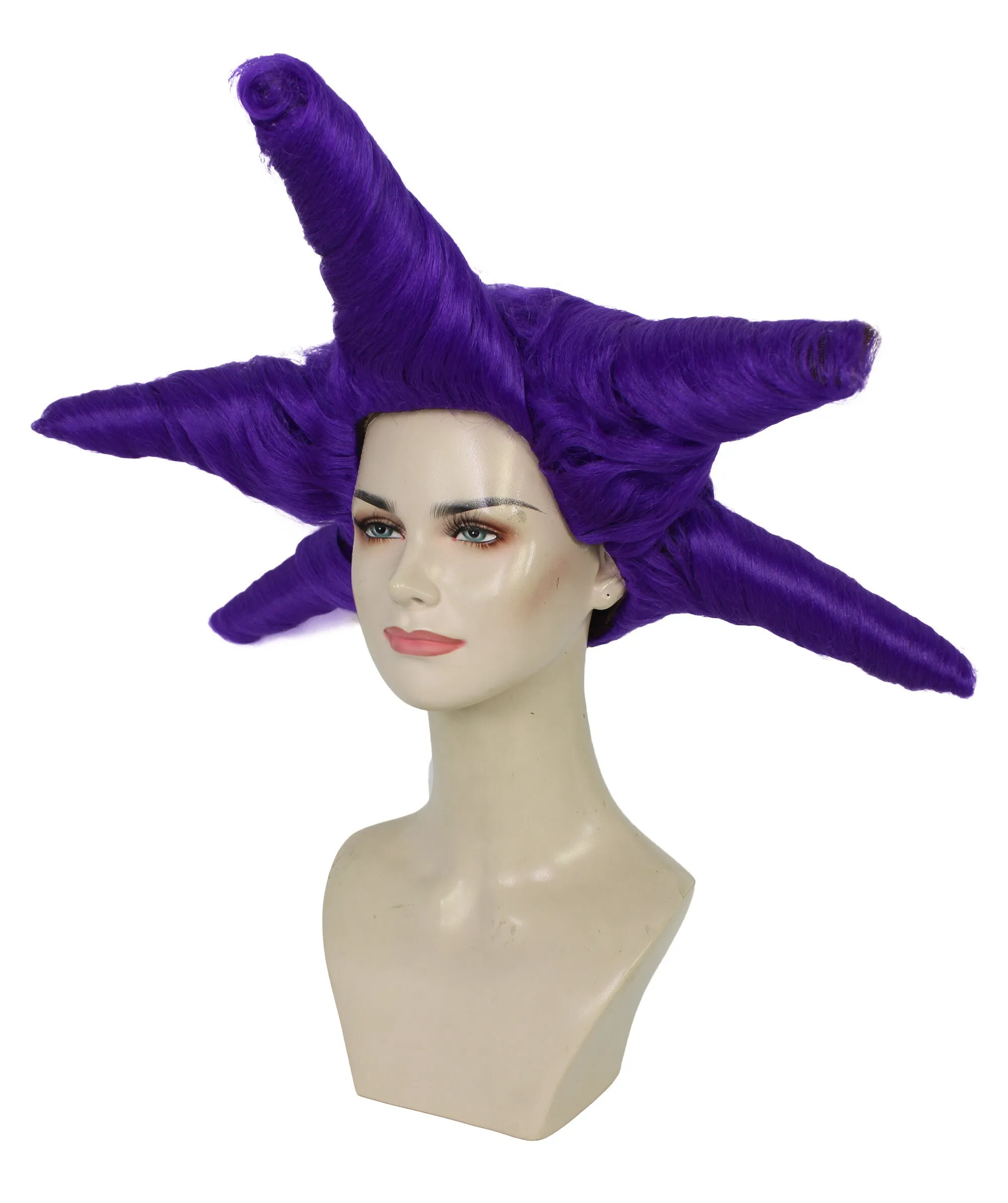 HPO Adult Women's Dramatic Star Shaped Drag Wig I Multiple Color Options I Flame-retardant Synthetic Fiber