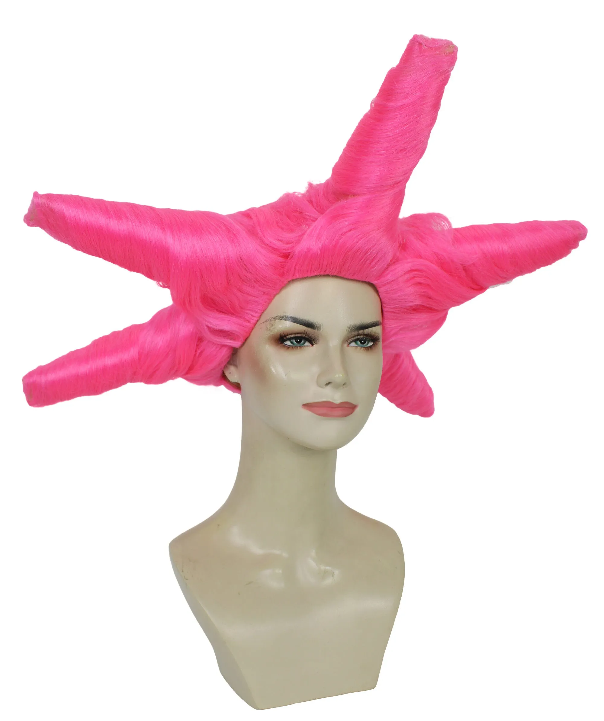 HPO Adult Women's Dramatic Star Shaped Drag Wig I Multiple Color Options I Flame-retardant Synthetic Fiber