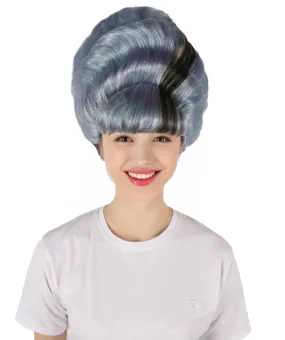 HPO Adult Women's French Blue Drag Wig I Perfect for Cosplay I Flame-retardant Synthetic Fiber