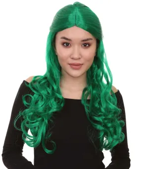 HPO Adult Women's Long Curly Colorful Cosplay Base Wig | Multiple Color Options