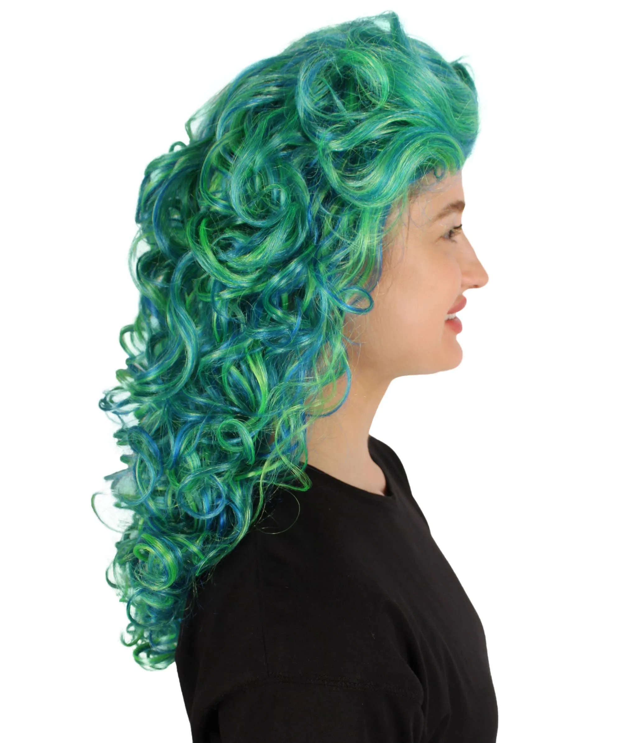 HPO Adult Women's Long Curly Country Singer Wig | Multiple Color Options