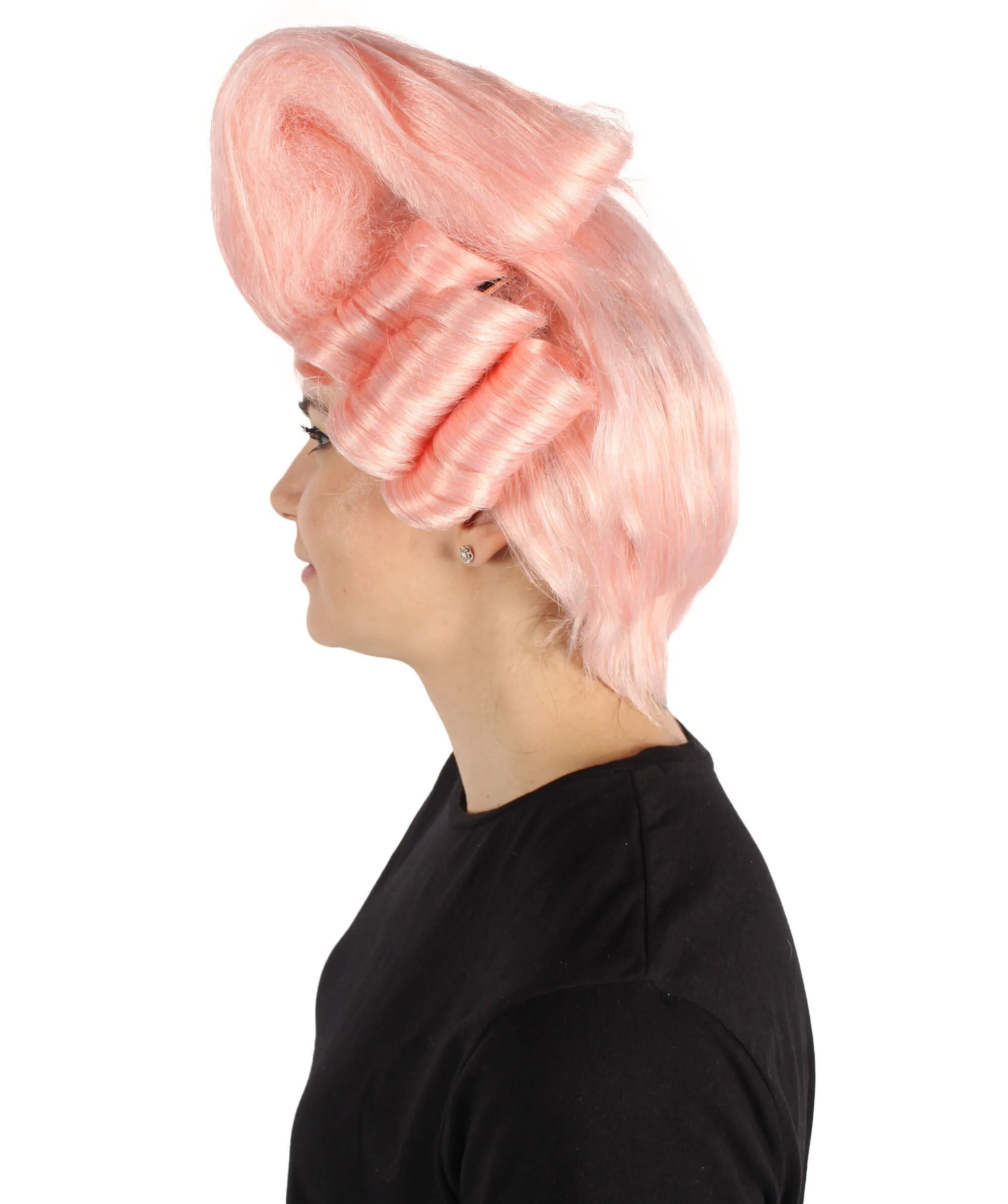 HPO Adult Women's Pink Drag Queen Wig I Perfect for Cosplay I Flame-retardant Synthetic Fiber