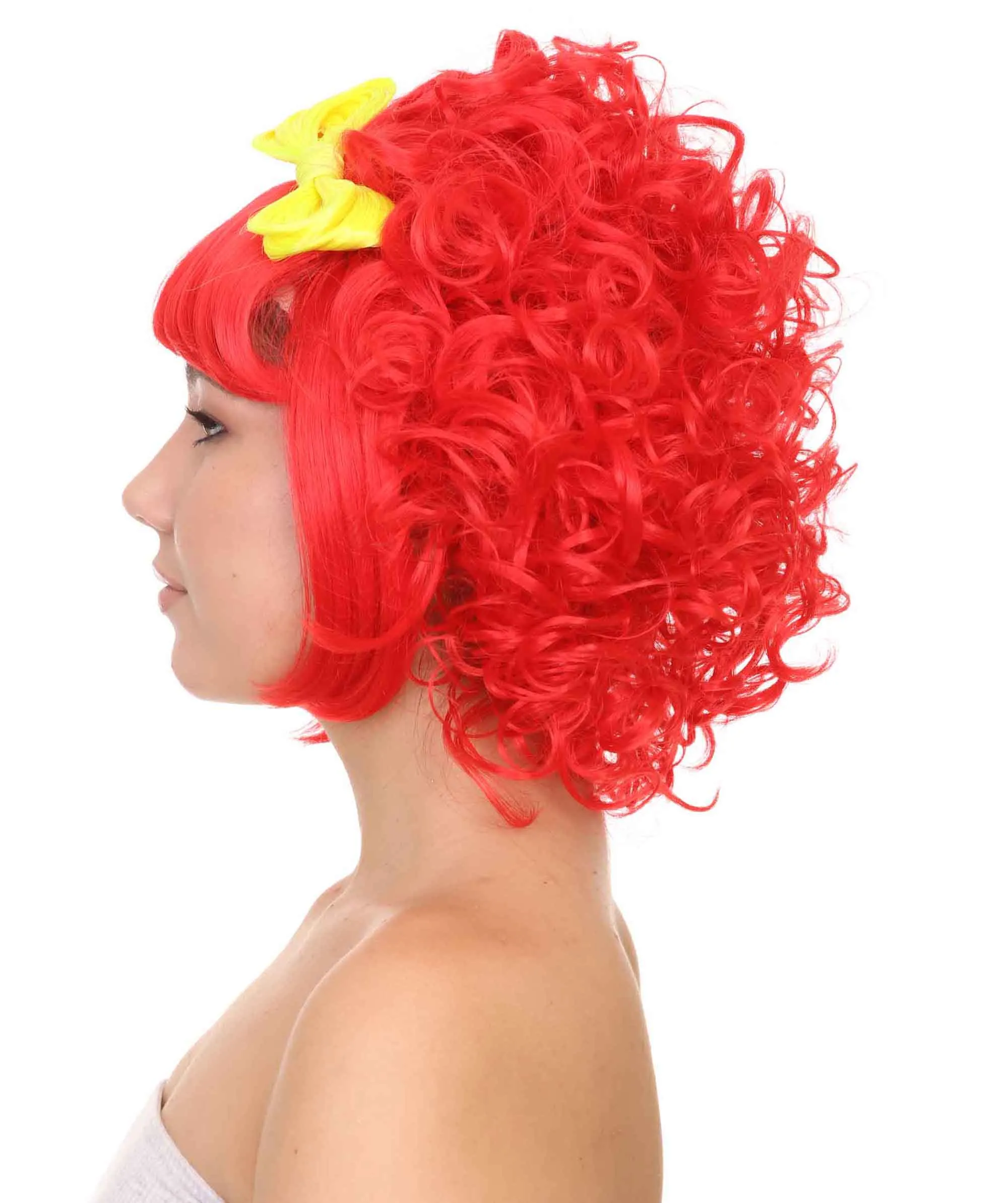 Lady Wig | Womens Super Size Jumbo Character Red Cosplay Halloween Wig | Premium Breathable Capless Cap